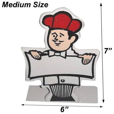Paulsons Hospitality Chef Menu/Price/Dish Name Display Stand Medium Size 7" (Pack Of 6Pc) (White, 7", Dish Name Display Stand)
