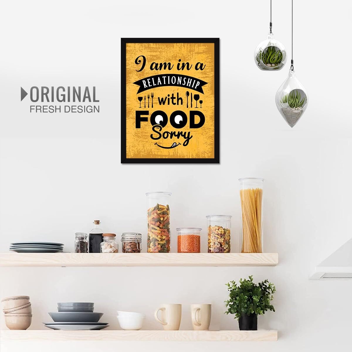 Chaka Chaundh - Framed Posters For Restaurant - Kitchen & Food Quotes Wall Frames For,Dining Area, Hostel Mess, Hotel, Kitchen, Bakery & Cookery - (11 X 14 Inches)