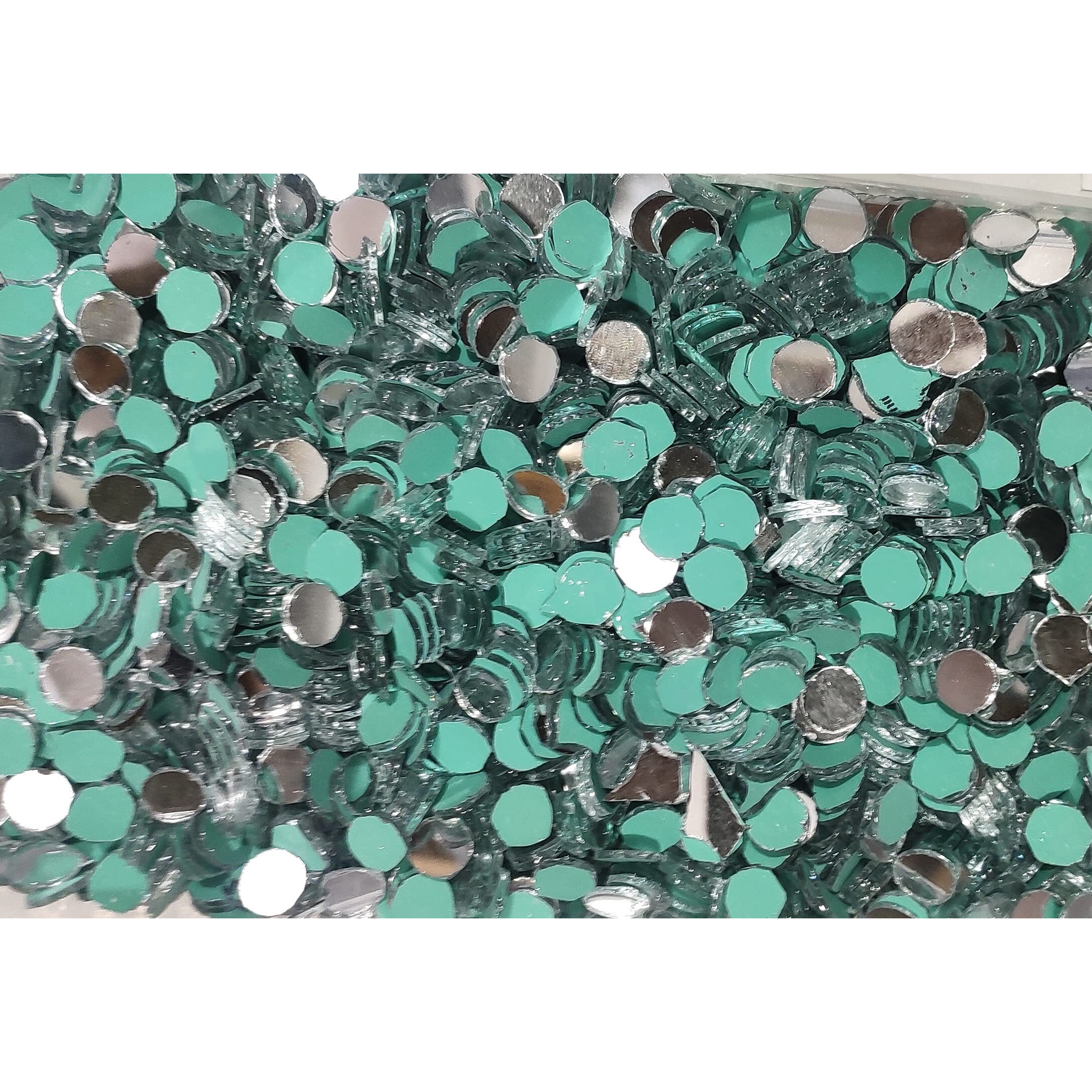 Omx 1000Pcs 8Mm Round Craft Mirror For Jewellery Making & Diy