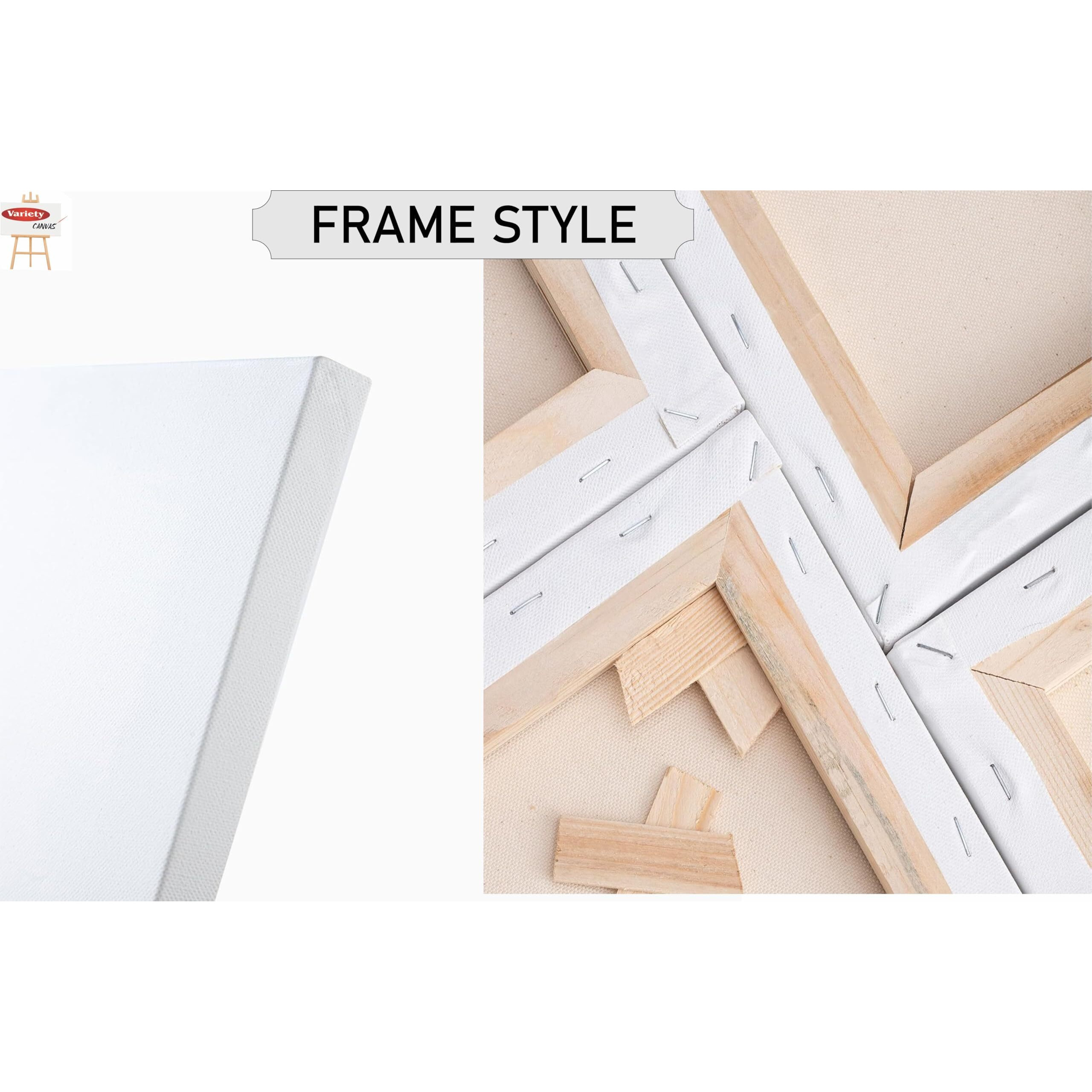 Variety Pre Stretched Canvas 10Oz Pack Of 4 (8 Inch X 10 Inch)