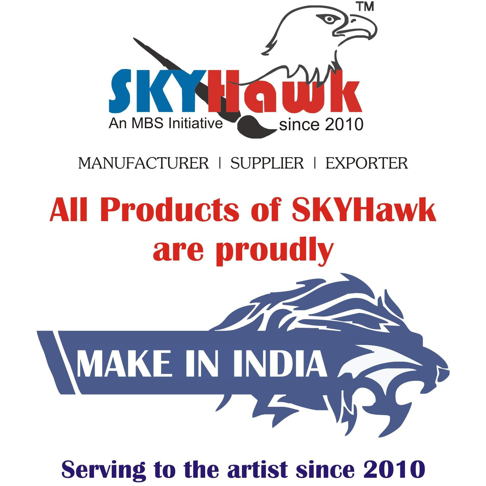 Skyhawk 10 Oz Primed Natural Cotton Duck Pre-Stretched Round Canvas | Ideal For All Techniques | Suitable For Oil Acrylic, Mix Medi Or Water Color, Set Of 4 (White, 12 Inch)