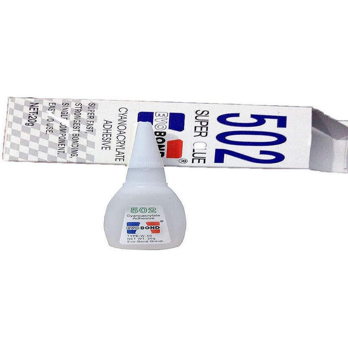 Evo Bond 502 Super Glue Cyanoacrylate Adhesive Net 20 Gm (Pack Of 2)
