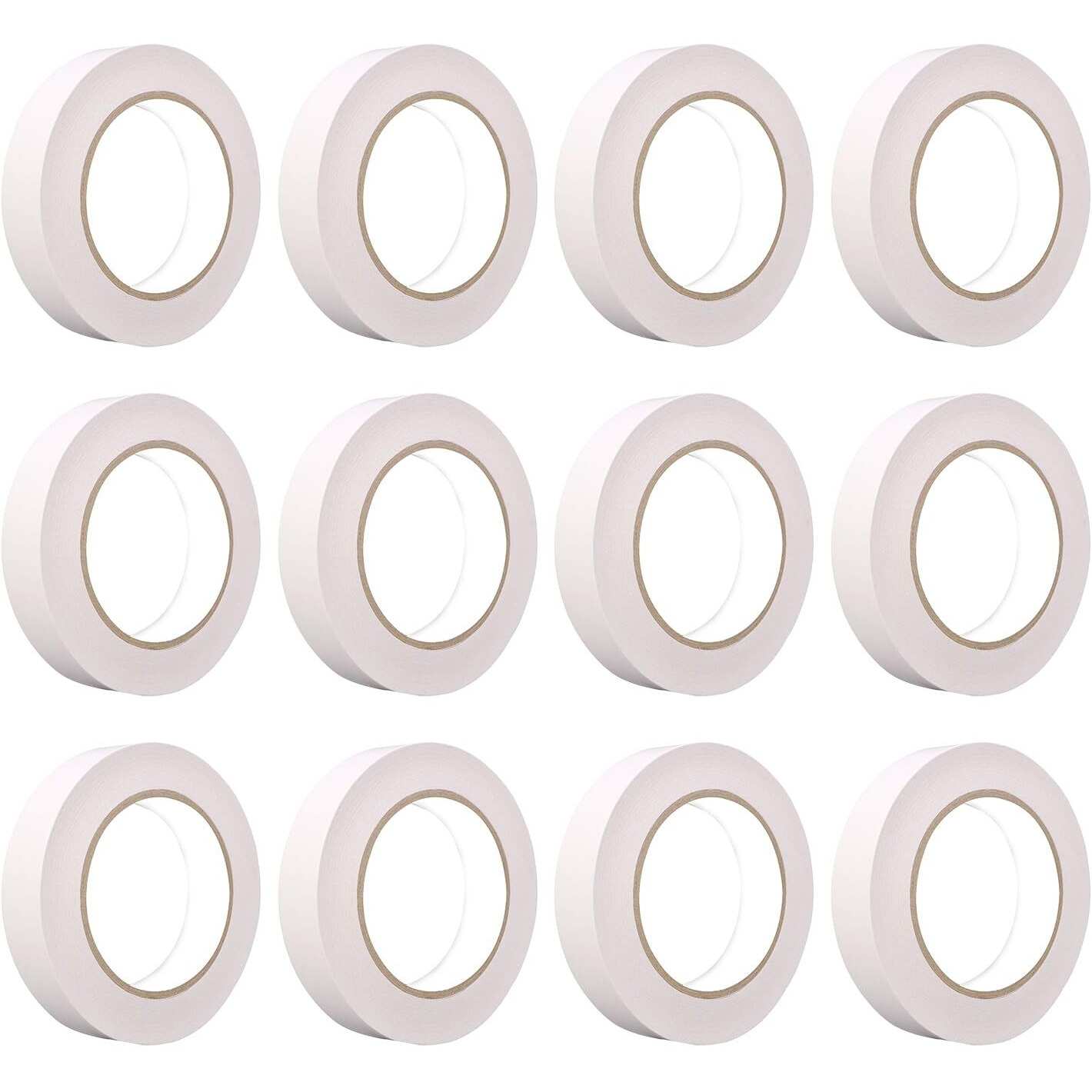 Thump Double-Sided Tissue Tape Multipurpose Transparent Sticky Adhesive For Art & Crafts School Office Household Interior Use - (Transparent, 24Mmx30M, Pack Of 12)