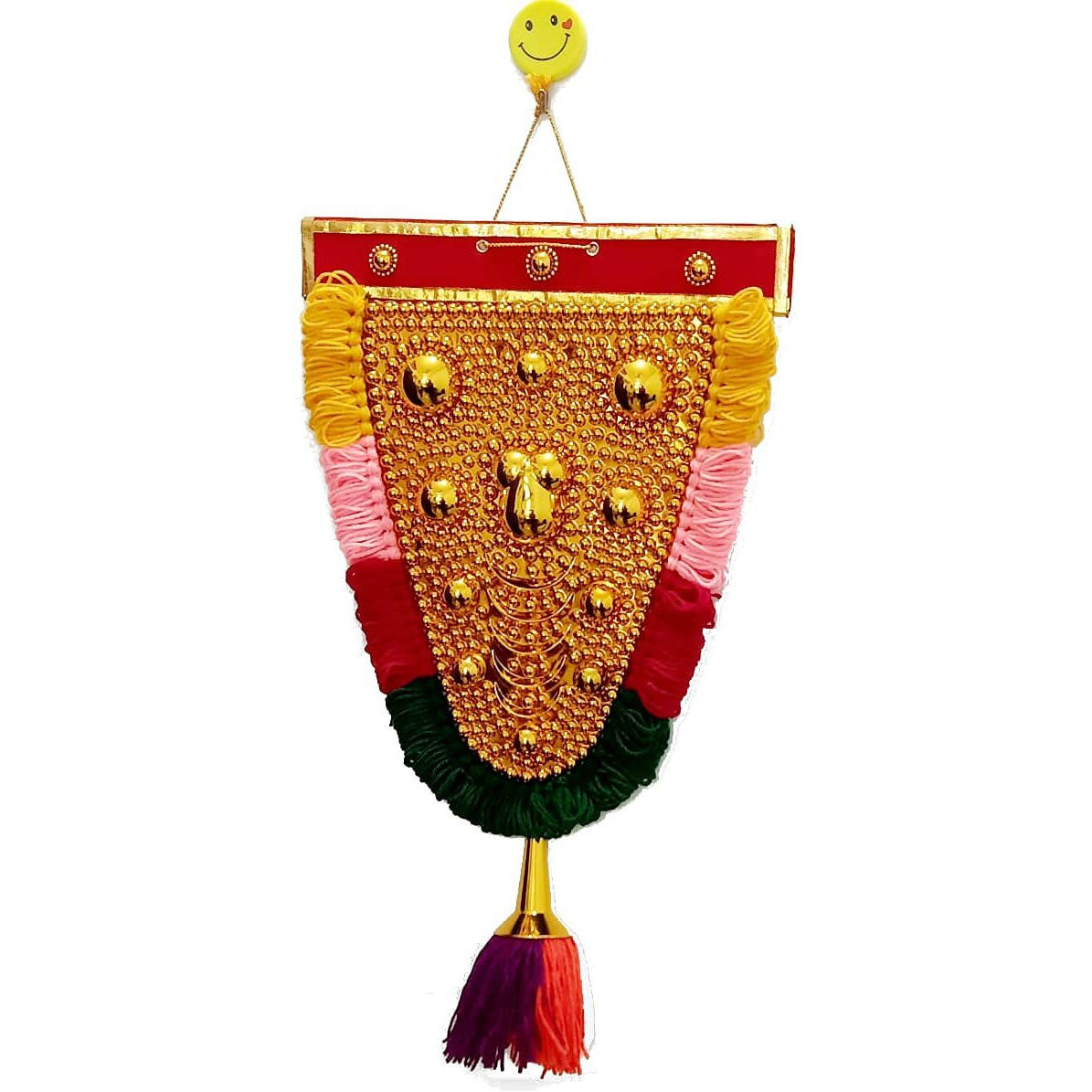 Newven Nettipattam Elephant Caparison Wall Hangings For Interior Traditional Home Decor Handcrafted Metal Showpiece (1.8 Feet, Multicolor, 31 Cm X 50 Cm)