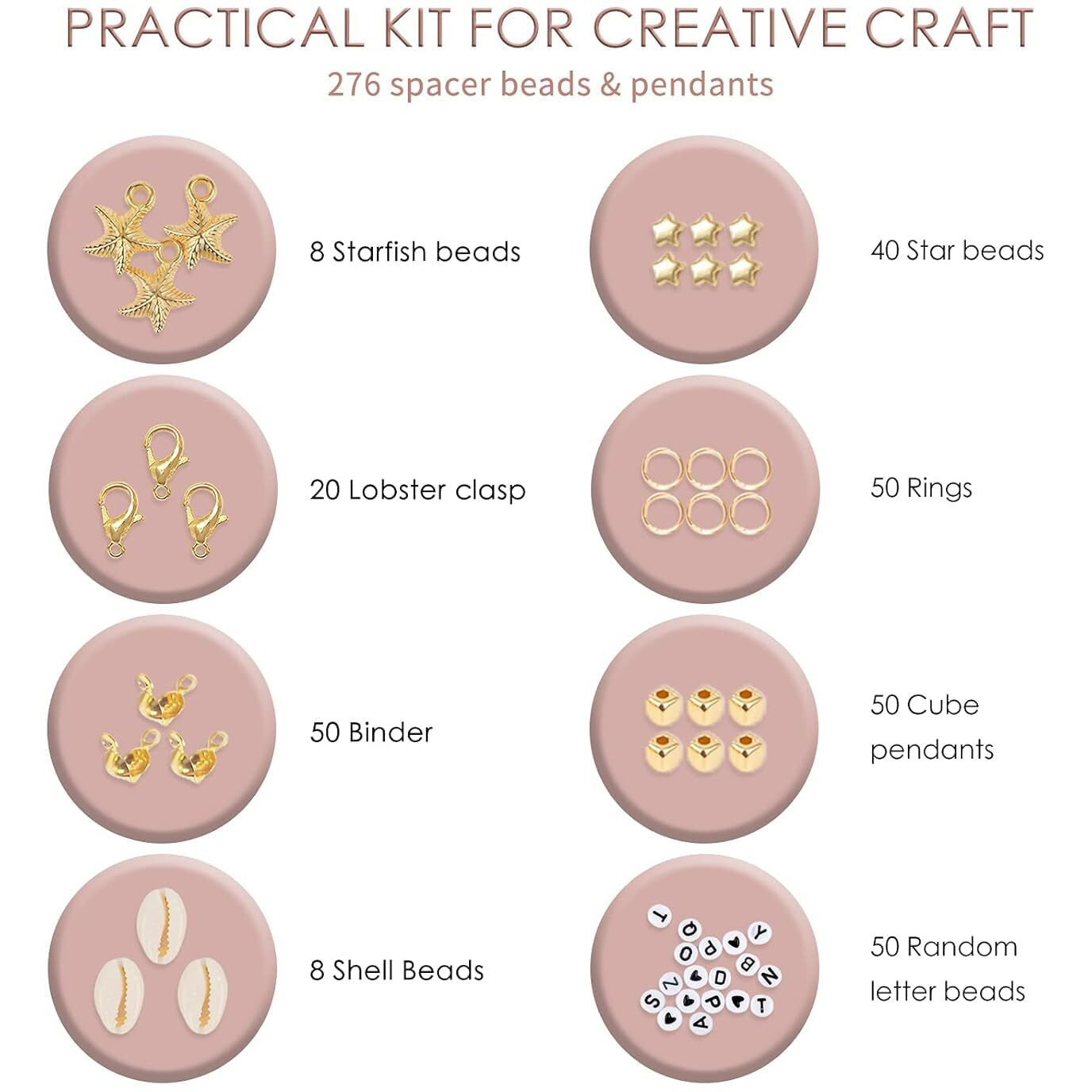 Bondwet Bracelet Making 8Mm Set, Clay Beads Kit, Macaron Color Beads For Bracelet Making For Girls Kids, Transparent Kandi/Pony/Letter/Craft/Heart For Girls' Lovely Cute Letter With Unicorn Pendant