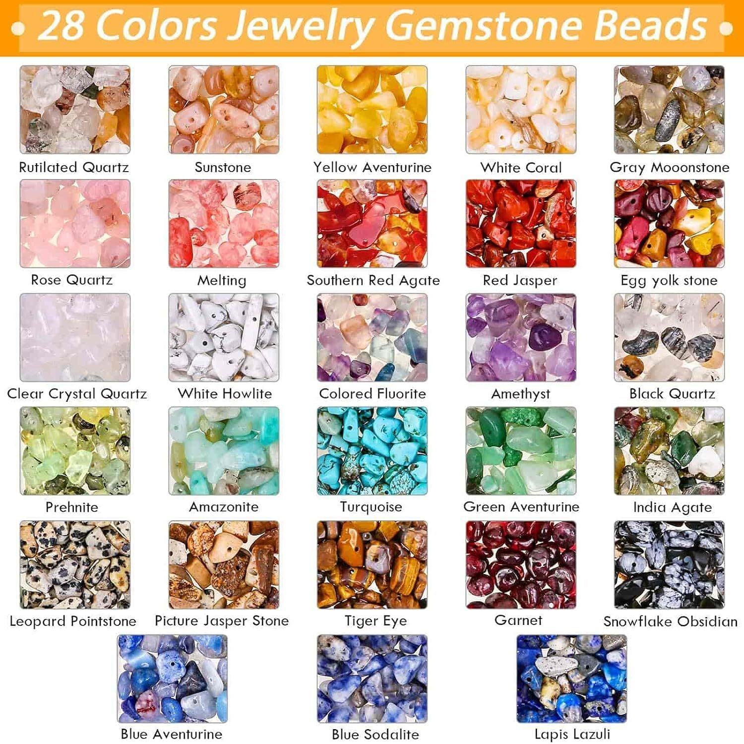 Diy Crafts Unssorted Bead Mixed Combo Kit, Crystal Etc Mix Multi For Ring Making, 15 Colors Chips And Gemstone Bead, Ring Making Kit With Plastic Box For Jewelry, Bracelets, Earring Pcs - (260)