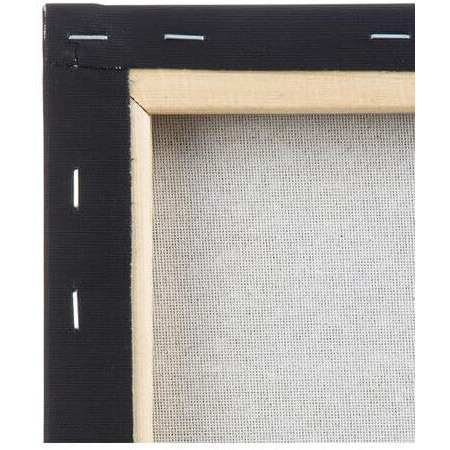 Black 14" X 14" Cotton Medium Grain Pre Stretched Canvas