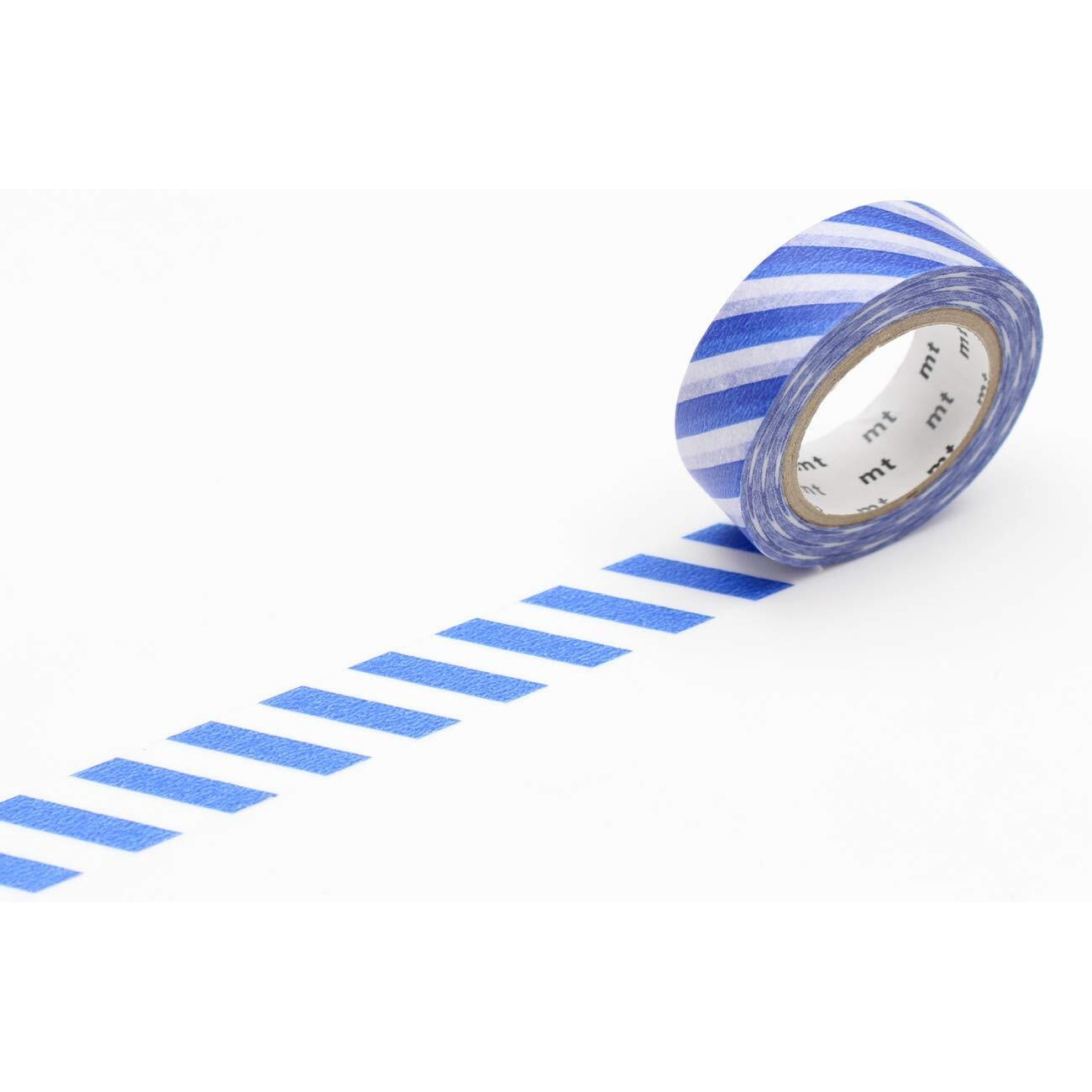 Mt Washi Masking Tape Stripe, 15 Mm X 10 Mtrs Shade - Blue, (Pack Of 1)