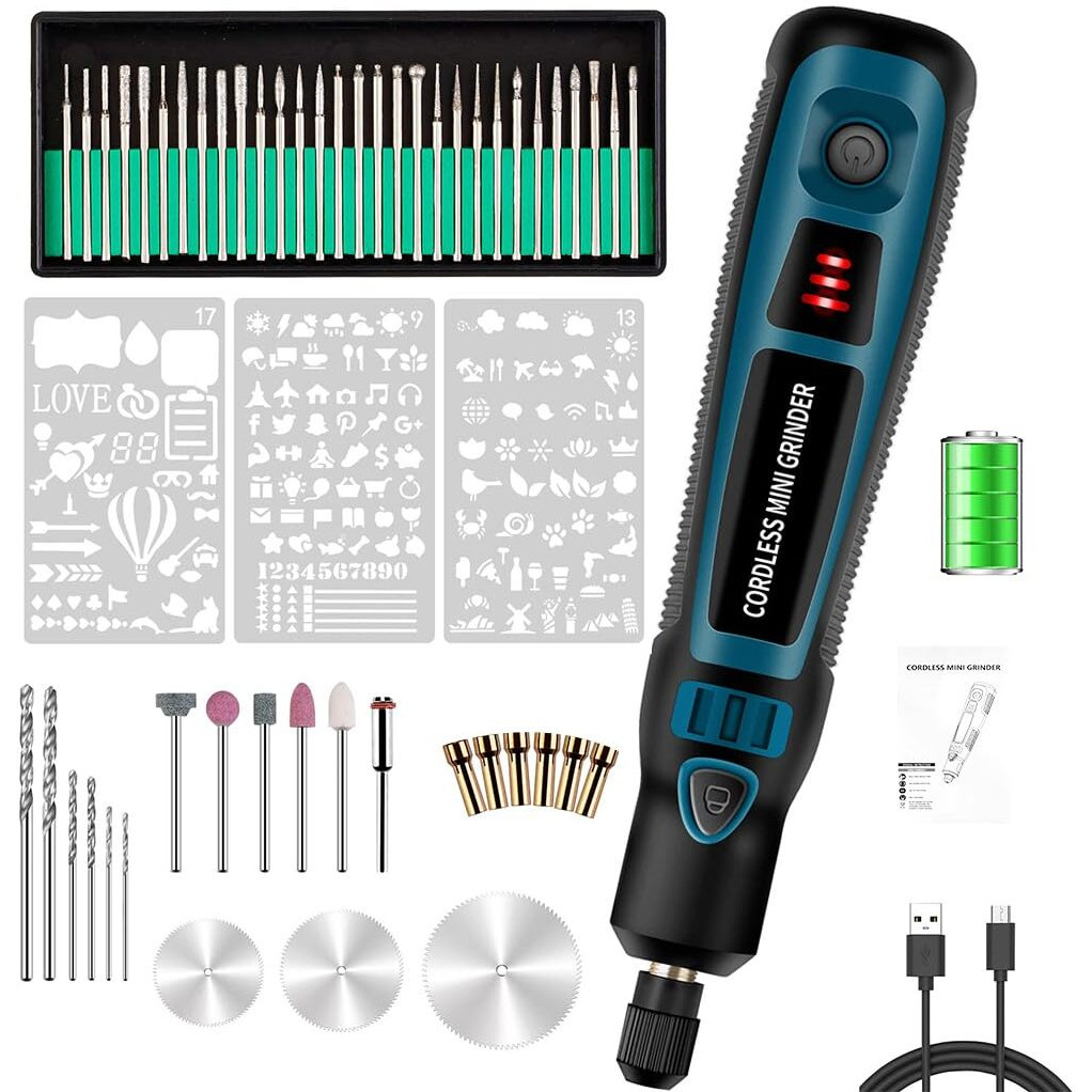 Serplex Wireless Engraving Pen Kit With 44 Drill & Polishing Bits, 3-Speed Adjustable, Usb Charging, Engraving Machine For Metal, Wood, Leather & Ceramics, Diy Carving Tool For Creative Art & Crafts