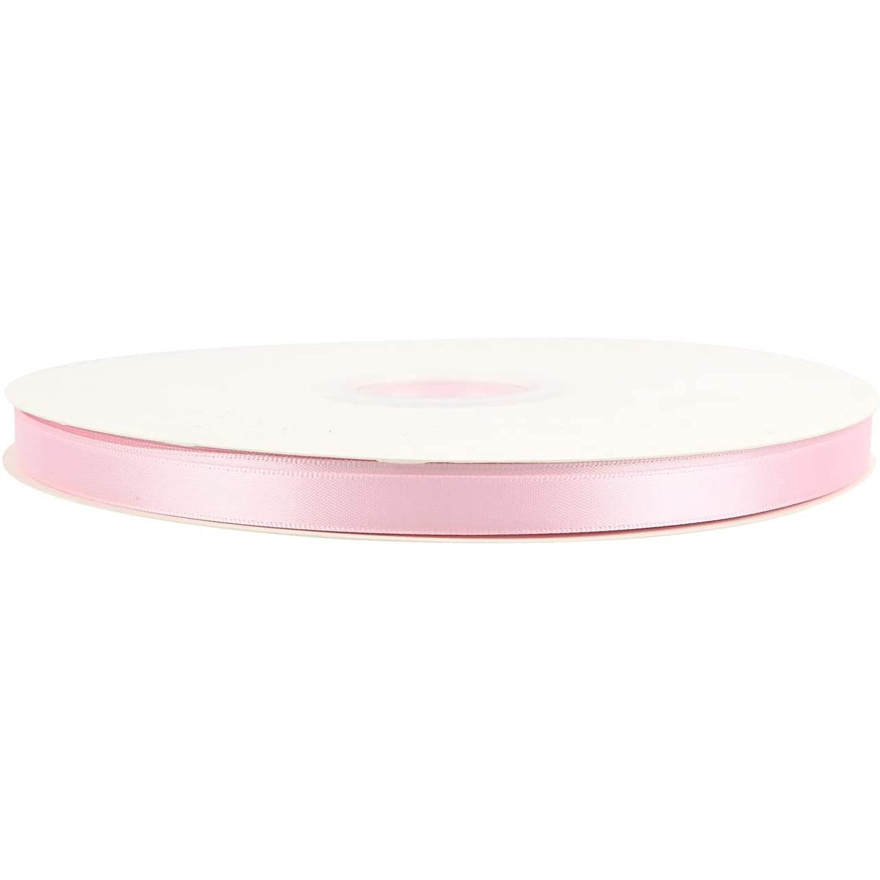 100% Polyester Double Faced Satin Ribbon (Icy Pink, 6 Mm)