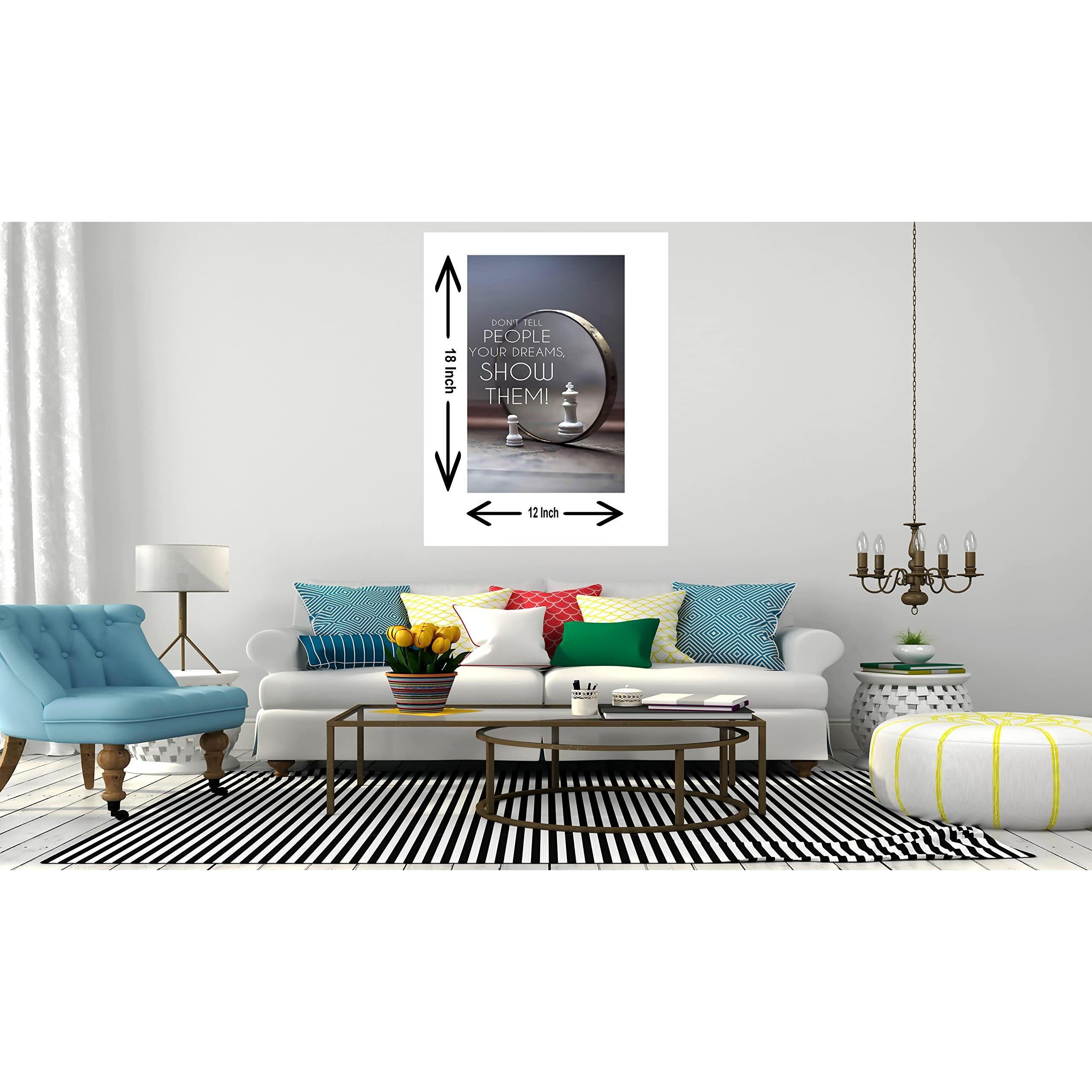 My D Square Vinyl Wall Art Motivational Quote Dont Tell People Your Dreams Poster For Office Study Room Size 30 X 45 Cm Self Adhesive