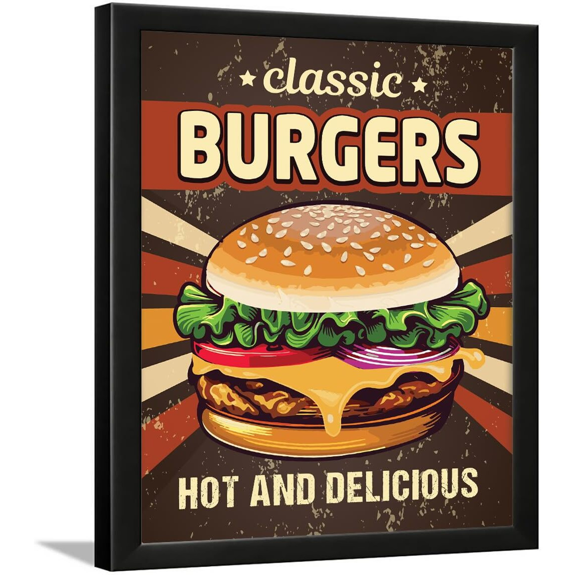 Chaka Chaundh - Kitchen Quotes Wall Frames - Poster For Restaurant, Mess, Bakery, Cookery -Burger Framed Posters For Kitchen - Dining Quotes Wall Frames - (14 X 11 Inches)