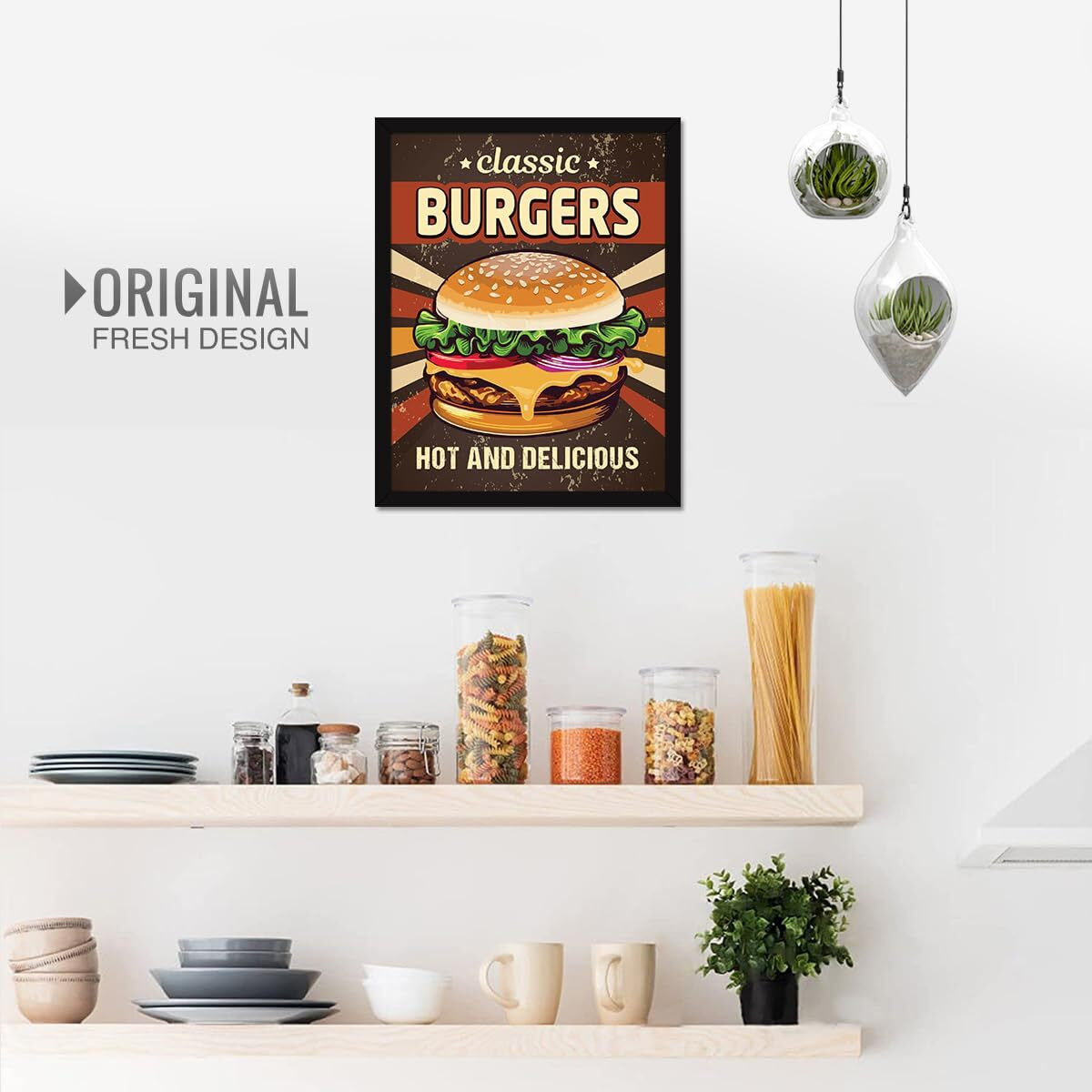 Chaka Chaundh - Kitchen Quotes Wall Frames - Poster For Restaurant, Mess, Bakery, Cookery -Burger Framed Posters For Kitchen - Dining Quotes Wall Frames - (14 X 11 Inches)