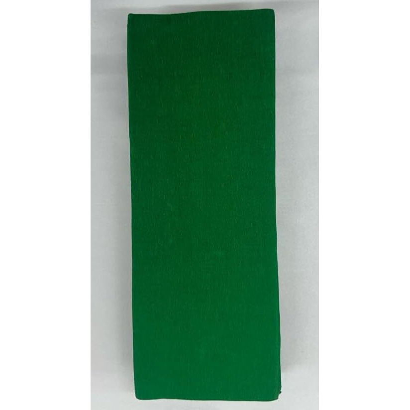 Prokart Flower Making Duplex Wrinkled Stretchable Crepe Paper For Diy Flower Making And Wrapping (Pack Of 6 Sheets) (Green)