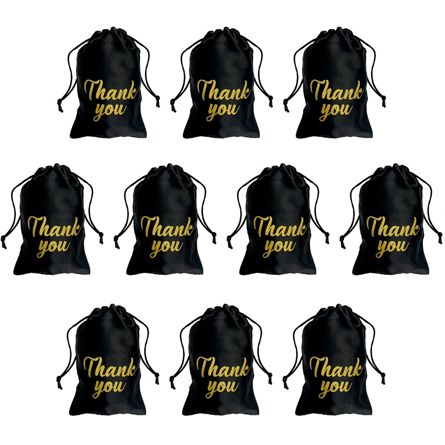 Exciting Lives Thank You Pouch Set- For Christmas Day, New Year, Gifting Purposes, Return Gift Pouches, Drawstring Bags For Birthday, Anniversary, Holiday, Decors, Gift Wrap, Diwali Gift