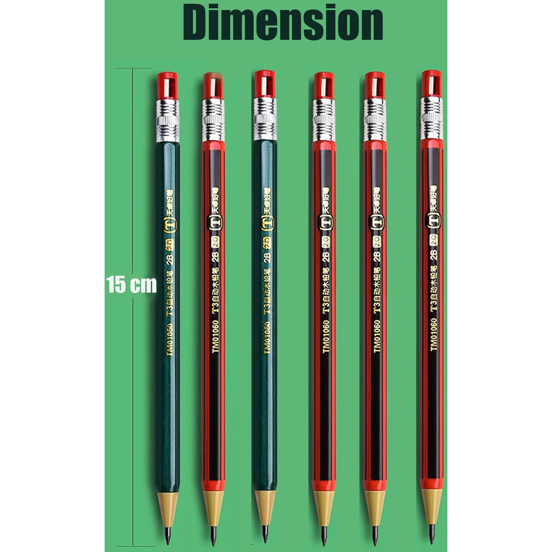Funblast Mechanical Pencils With Sharpener For Kid  Pre-Sharpened Pencils For Kid, Kawaii Pencil For Kids, Cute Pencils, Birthday Gift, Return Gift For Kids, Pencil For Drawing And Shading (6 Pcs)