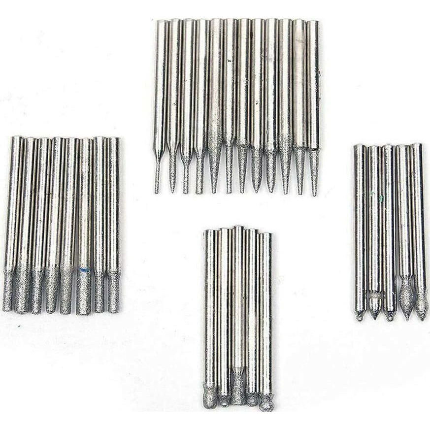 Inditrust 2.35Mm Diamond Burr Set Glass Engraving Grinding, Carving, Etching Rotary