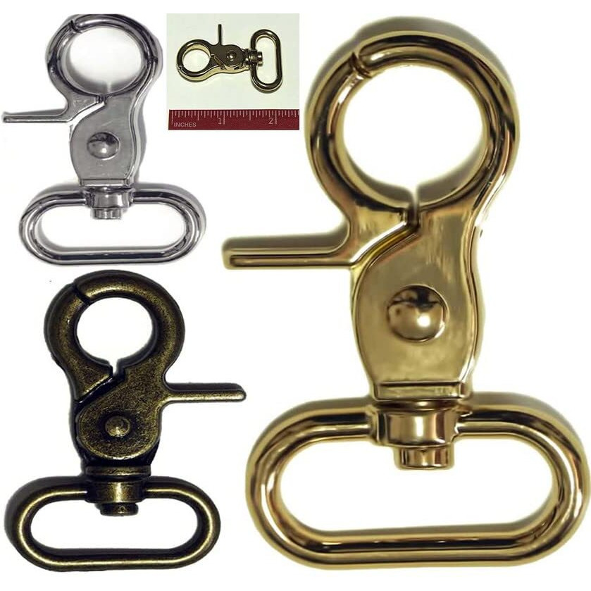 Diy Crafts 15 Pcs Swivel Clasps, Chrome Gold, Iron Lobster Claw Clasps Swivel Lanyardstrigger Snap Hooks Strap, D Rings Slide Buckle For Keychain, Bags An (15 Pcs Swivel Clasps, Chrome Gold)