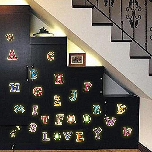 Indian Royals 'Radium Abcd' Radium Stickers For Bedroom, Radium Sticker, Stars, Stars Radium Stickers, Stickers For Bedroom (Pvc Vinyl, 21 Cm X 29.7 Cm)