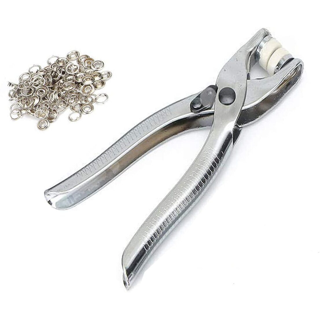 Zeelpetal Press Stud Kit,100 Sets Snap Fasteners Kit Tool For Sewing And Crafting, 10 Colors Metal Prong Hollow Snaps And Solid Snaps Buttons With Fastener Pliers Press Tool Kit