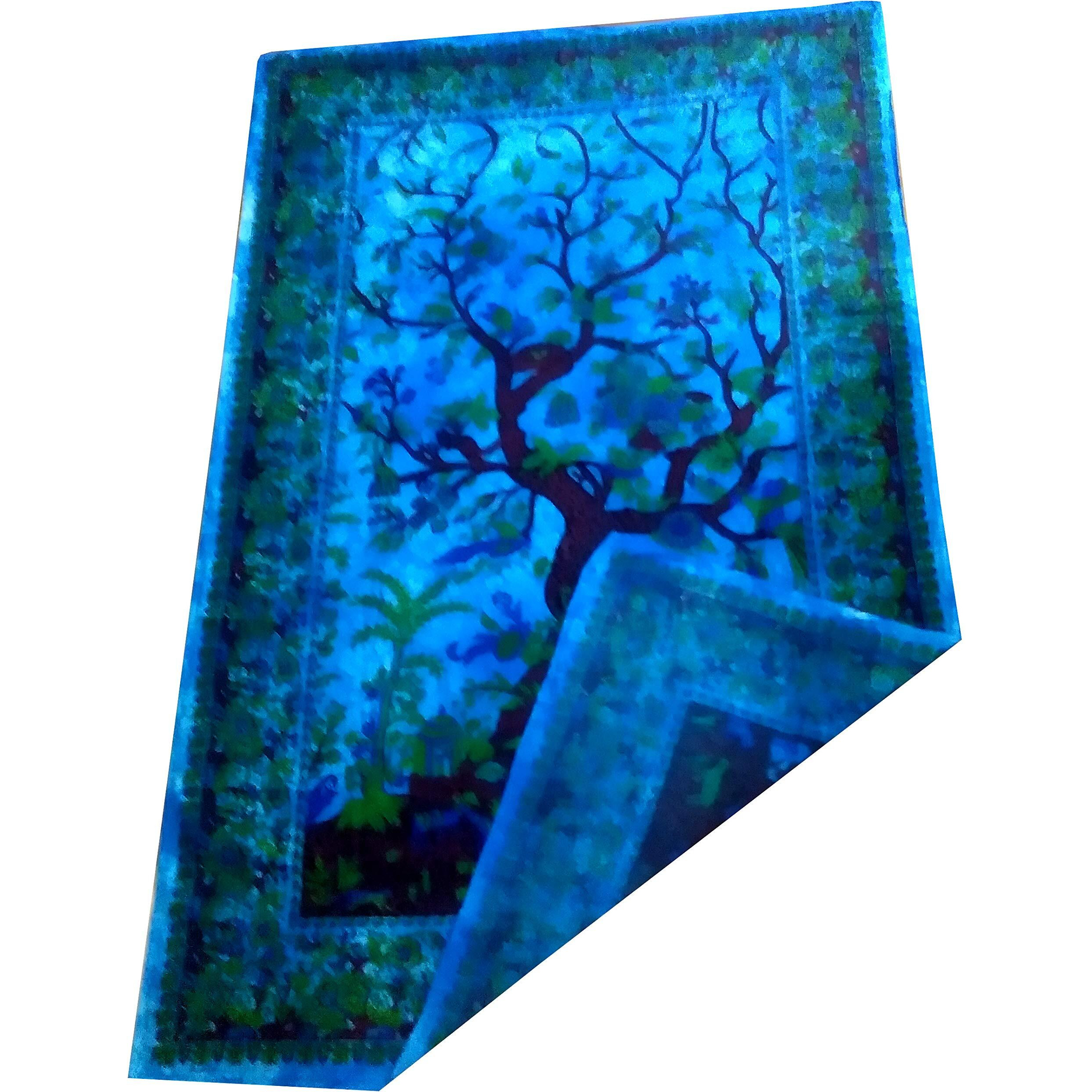 Purpledip Cotton Bed Cover Wall Poster Beach Throw 'The Origin' Bohemian Hanging Tapestry (20048)