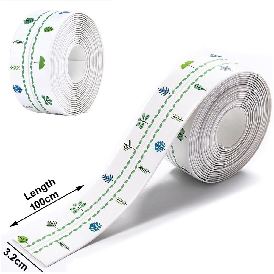 Whitecloud Transforming Homes Multicolor Self-Adhesive Caulk Strip Tape For Kitchen Sink, Bathroom Corners Stylish, Waterproof Decor Tape 1M (Kt-758) (2)