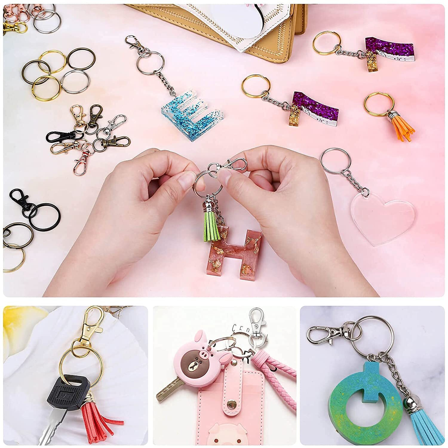Diy Crafts 45X, Silver, Metal Lobster Claw Clasps Swivel Lanyards Trigger Snap Hooks Strap 35X13Mm For Keychain, Key Rings, Diy Bags And Jew (45X, Silver)