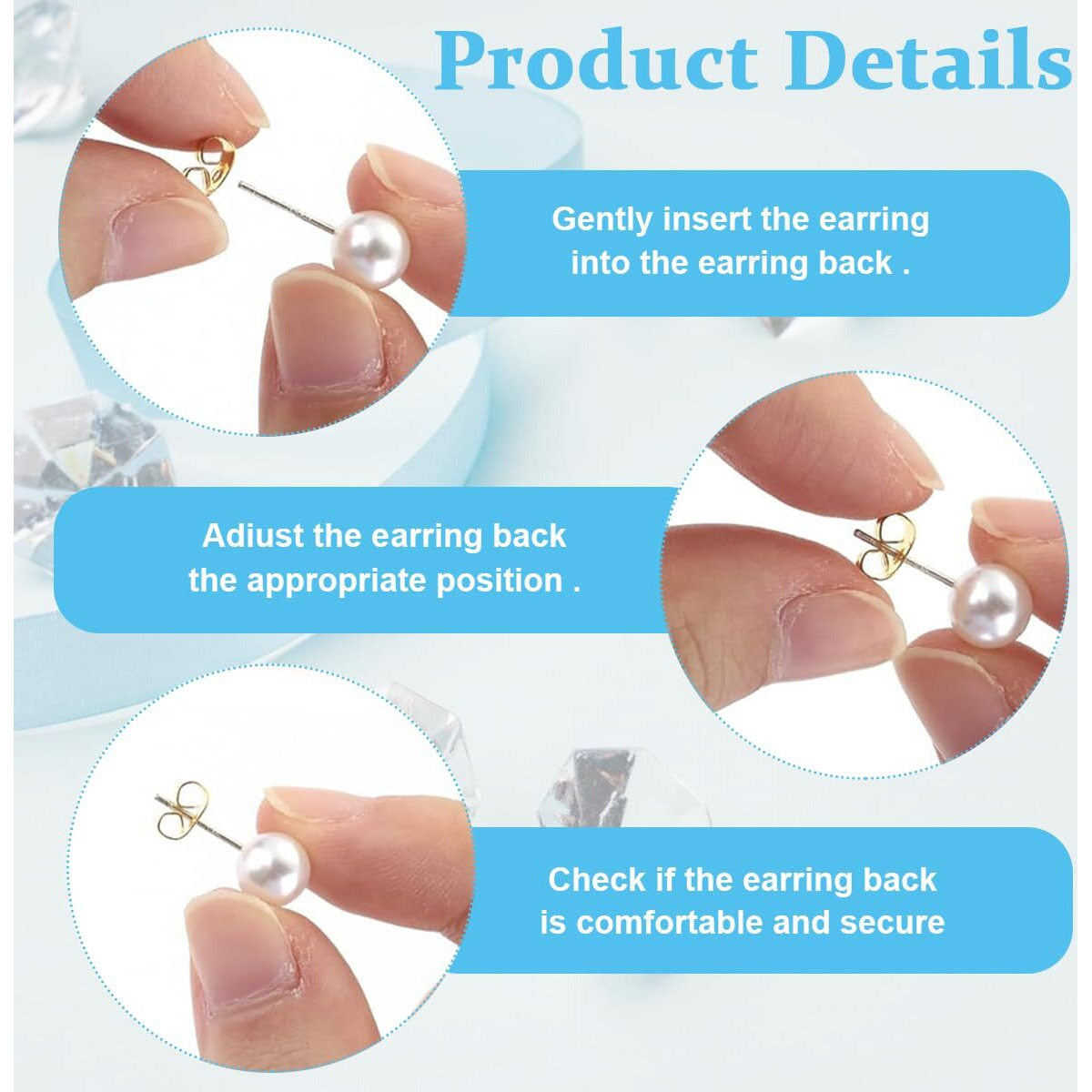 Maycreate  600Pcs Earrings Back Stopper For Ear Studs,12-Style Clear Earring Stopper Clutch Metal Silicone Earring Backs Replacement Kits For Fish Hook Studs Hoops - With Storage Box