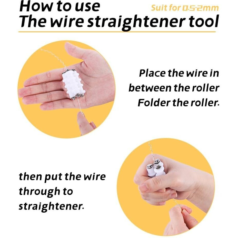 Beads N Fashion Wire Straightener Tool For Jewelry Making  Handheld Nylon Roller Tool For 0.5-2Mm Soft Wire, Diy Craft & Wrapping, Straightens Aluminum, Copper & Artistic Wire