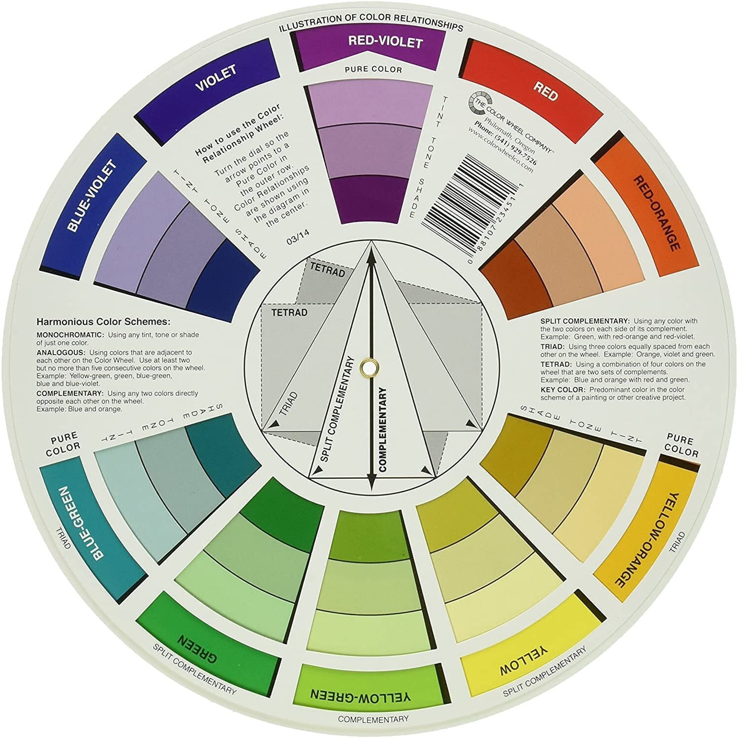 Amigozz Color Card  A Handy Color Mixing Guide For Students, Amateurs And Professionals  Definitions, Color Relationships, Color Wheel And More(1Pc)