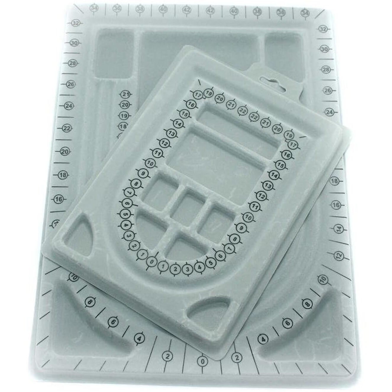 Beadsnfashion Bead Design Beading Board Gray For Diy Jewelry Making Craft Tray (2 Pcs Combo)