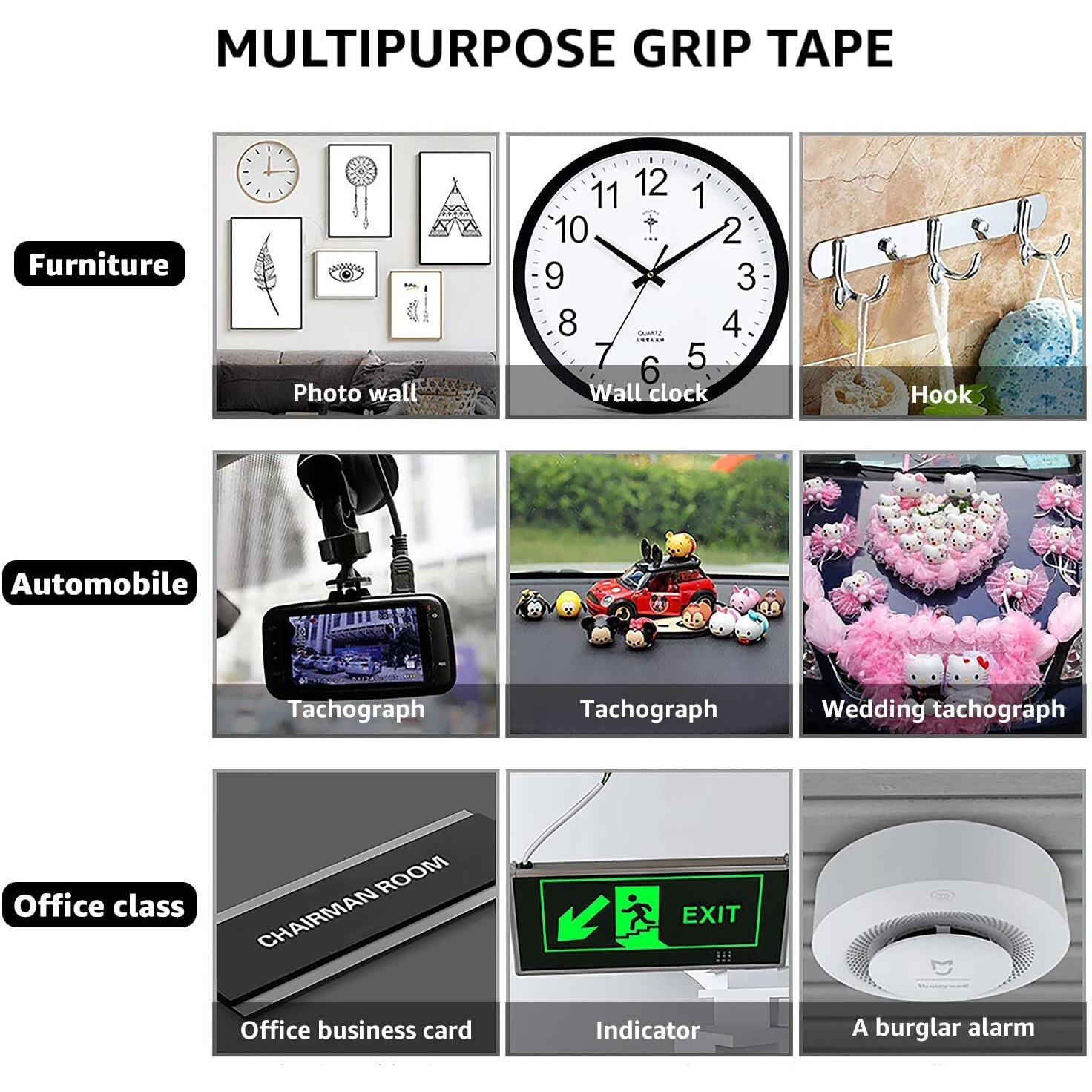 Upkaranwale Double Sided Tape Heavy Duty - Multipurpose Removable Traceless Mounting Adhesive Tape For WallsWashable Reusable Strong Sticky Strips Grip Tape