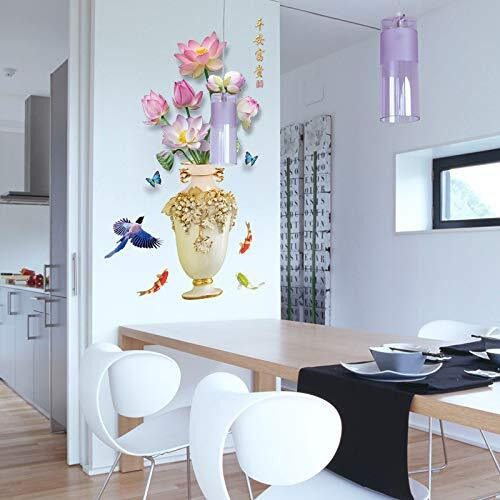 Jaamso Royals Floral Wall Stickers For Living Room - Garden And Nature Flower Design For Home Walls (60Cm X 90Cm)
