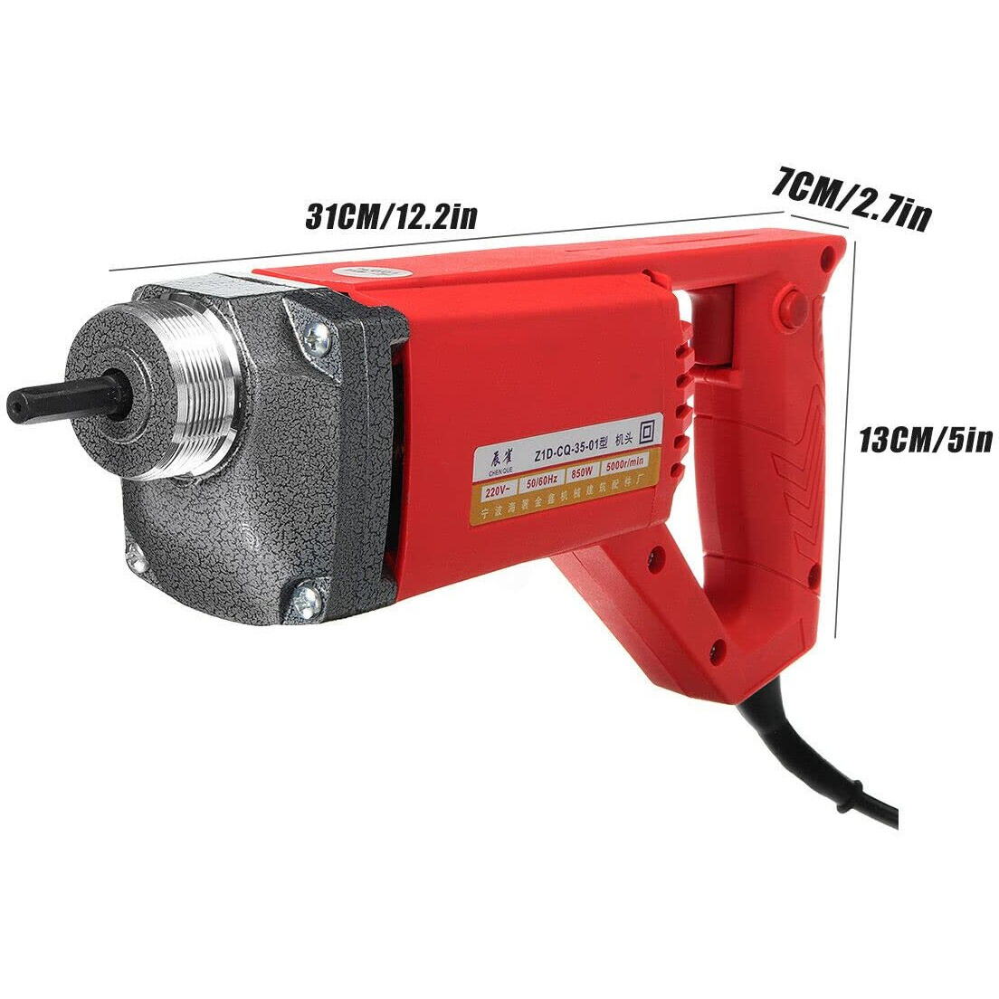 Isc Portable Concrete Vibrator 35Mm Plug-In Vibrator For Building Industry Practical Construction Tools Pistol Grip Drill Vibrator