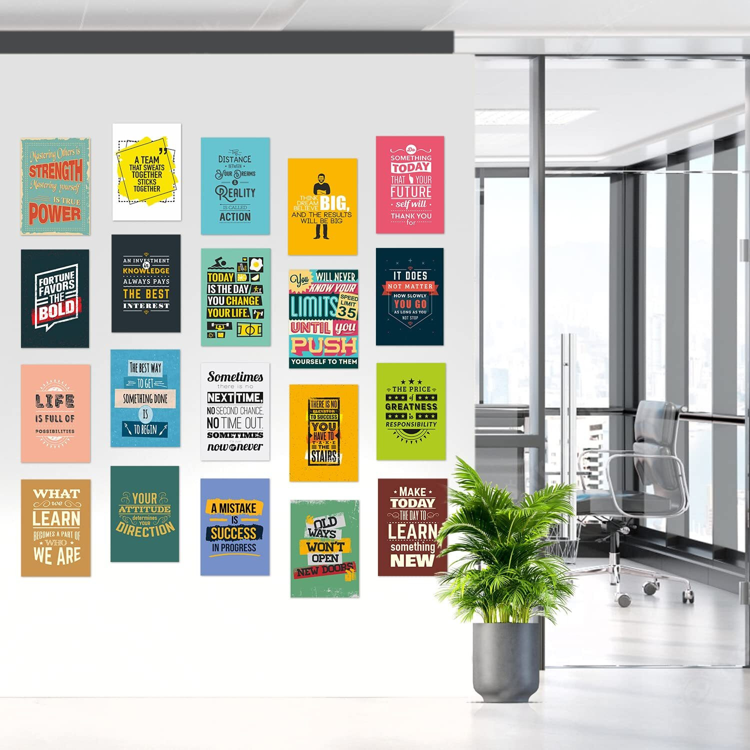 Paper Plane Design Inspirational Wall Posters - Quotes And Motivational Abstract Poster For Home Office Living Room Bedroom Decor (A4 Size) (Unframe)