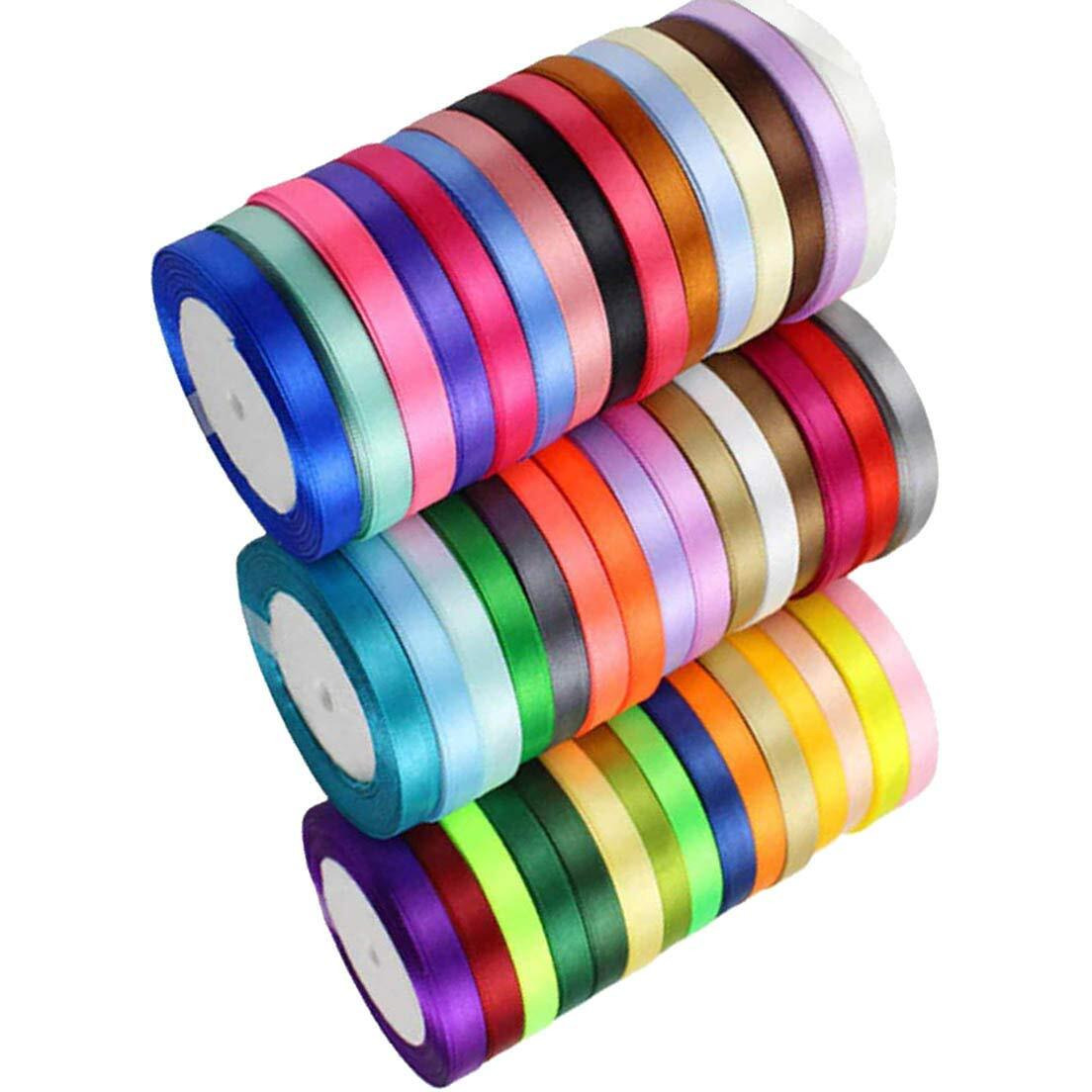 Diy Crafts Shade No  30, 15Mm 5/8" Inch 36 Yards, Polyester Ribbon For Floral Arrangement, Bouquet, Big Diy Artwork Projects | No Fading Woven Ribbon (Shade No  30, 15Mm 5/8" Inch 36 Yards)