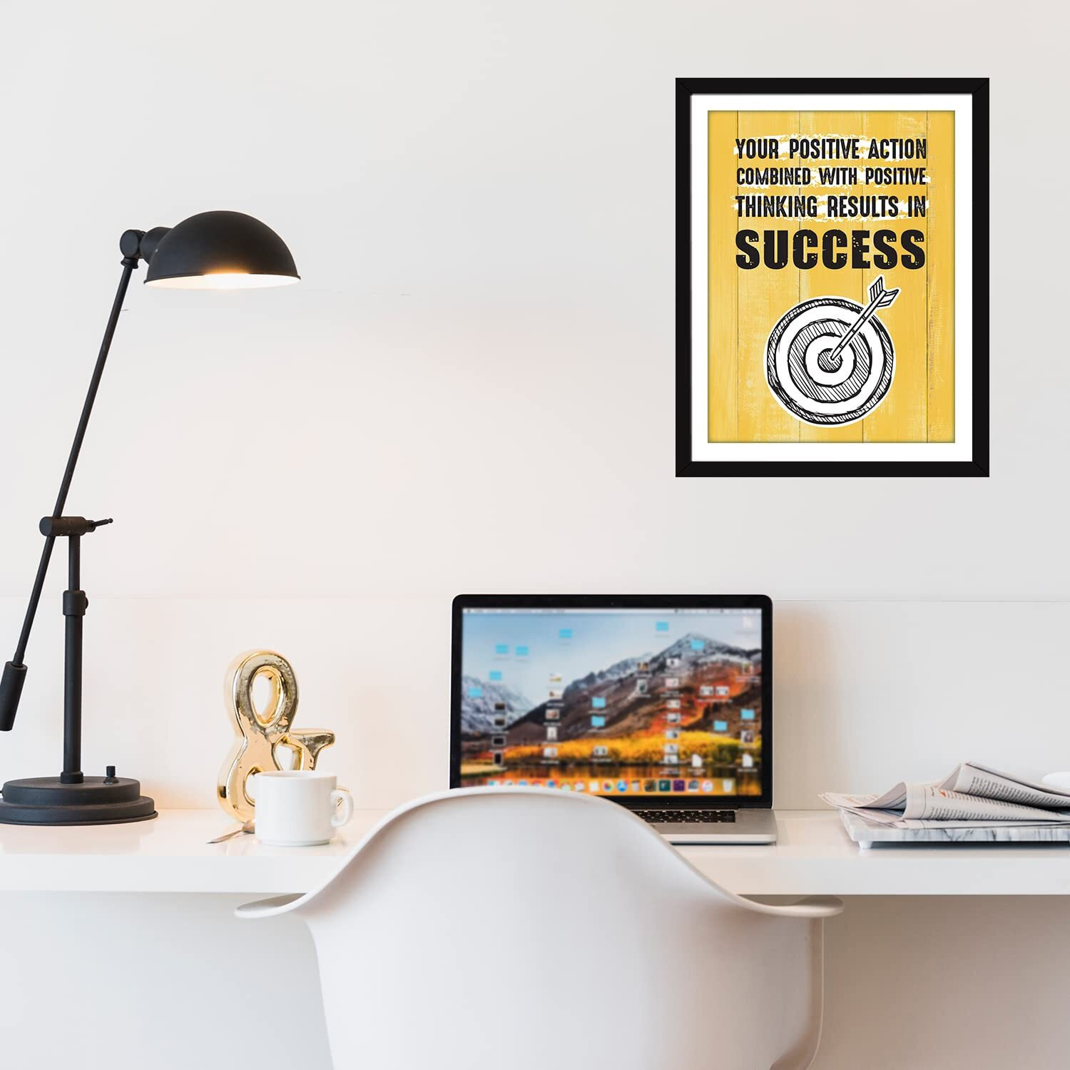 Chaka Chaundh - Positive Quotes Frames - Success Quotes Wall Frame For Office - Positive Quotes Wall Posters For Student & Study Room (13.6 X 10.6 Inches)