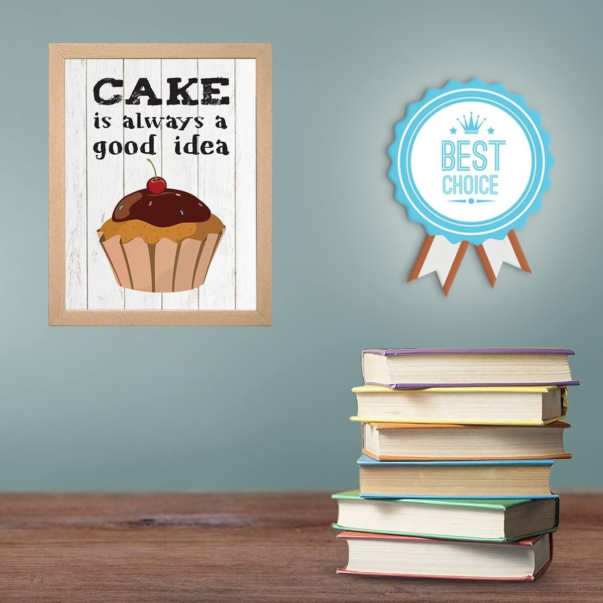Chaka Chaundh - Kitchen Quotes Wall Frames - Bakery Cake Quotes Frame - Dining Quotes Frames For Room & Hall - (14 X 11 Inches)