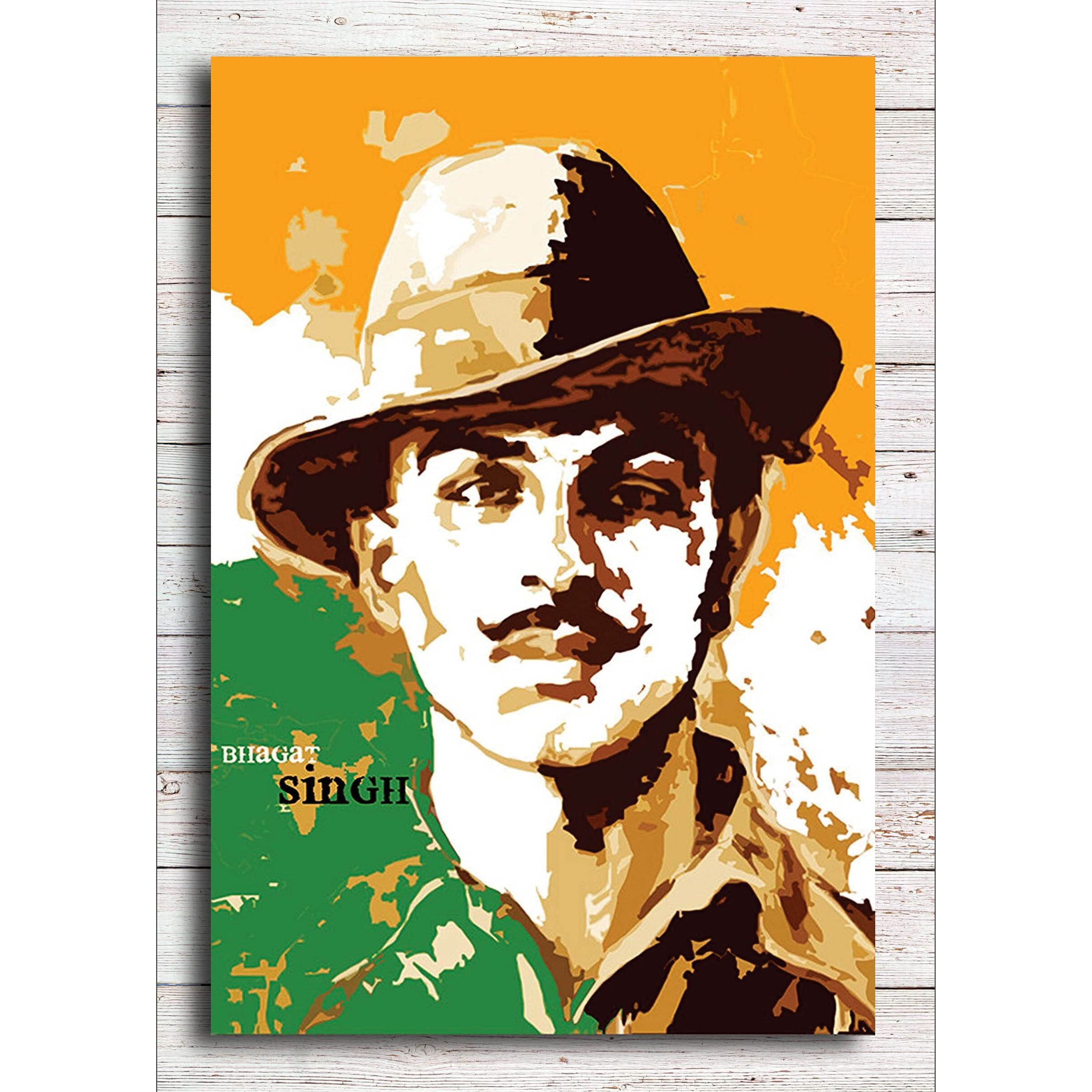 Pixelartz Wall Poster - Shaheed Bhagat Singh Poster