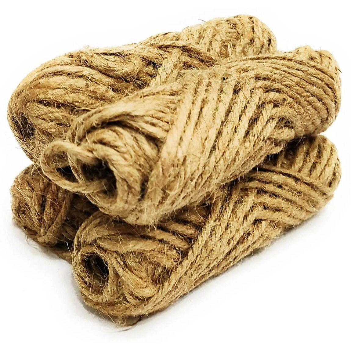 Vemlons Jute Cord For Craft Project/Natural Jute Rope/Jutes Twisted Cord For Art And Craft 2 Ply 2 Mm (17 M Set Of 4 Piece)-Brown