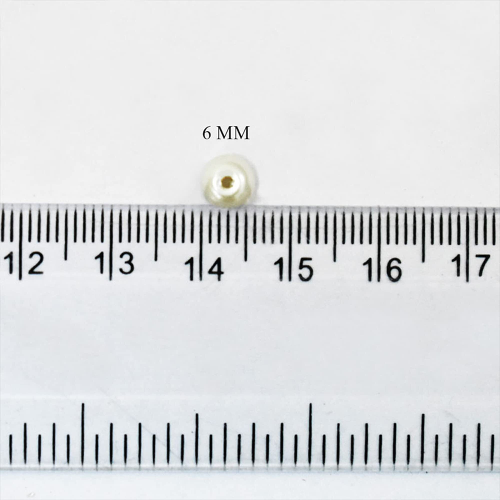 Embroiderymaterial 420 Pcs Silver Pearl Glass Beads For Embroidery, Diy Crafts, Jewellery Making, Saree Embellishments & Dress Designing (Round Shape, 6Mm, Pack Of 420)
