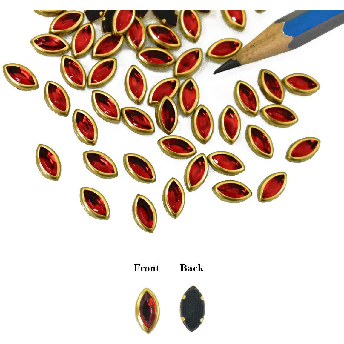 Embroiderymaterial Kundans For Embroidery, Craft And Jewellery Making (250 Pieces) 4X6Mm
