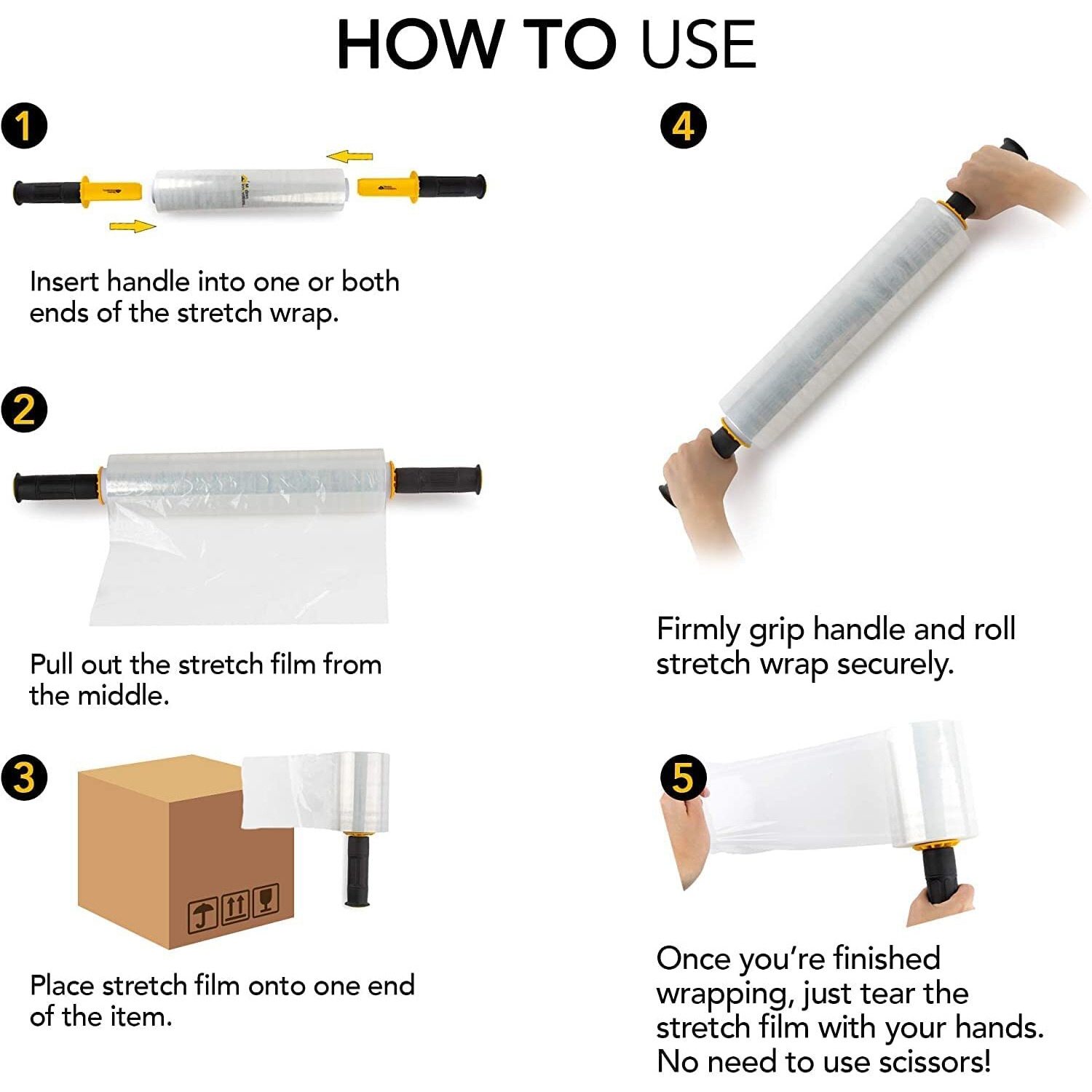 Amit Marketing Multipurpose Packing Cling Film I 70 Micron, 4 Inch (300 Mm) I Compostable Transparent Wrap Roll I For Packaging & Safety Needs, Gift, Bakery Items, Bouquet, Diy Crafts I 300 Mtr - 6Pcs