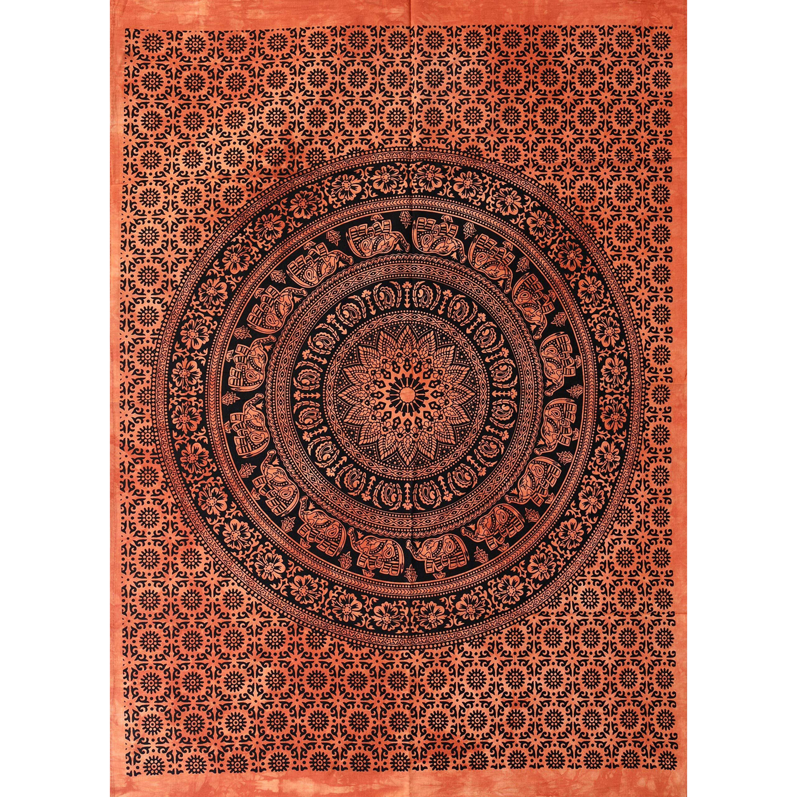 Ravaiyaa - Attitude Is Everything Cotton Wall Hanging (Orange, 45 X 30 Inch)