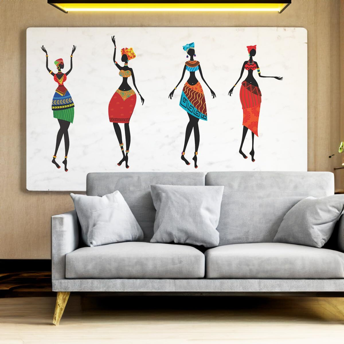 Decals Design ' African Women' Wall Sticker (Pvc Vinyl, 50 Cm X 70 Cm, Black)