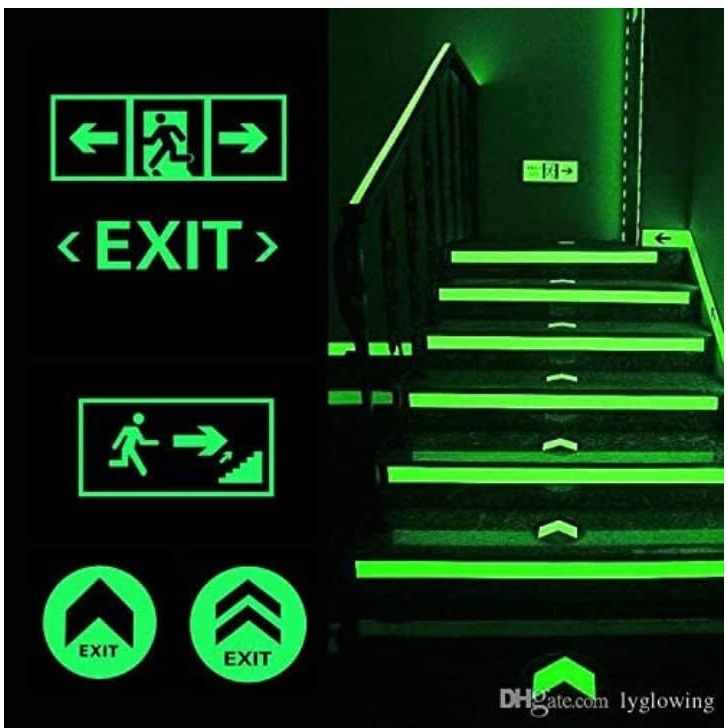 Cozycrest Tape Glow In Dark Green Redium Illuminating Night Glow Tape Decoration Tape 5 Metar (Pack Of 1)