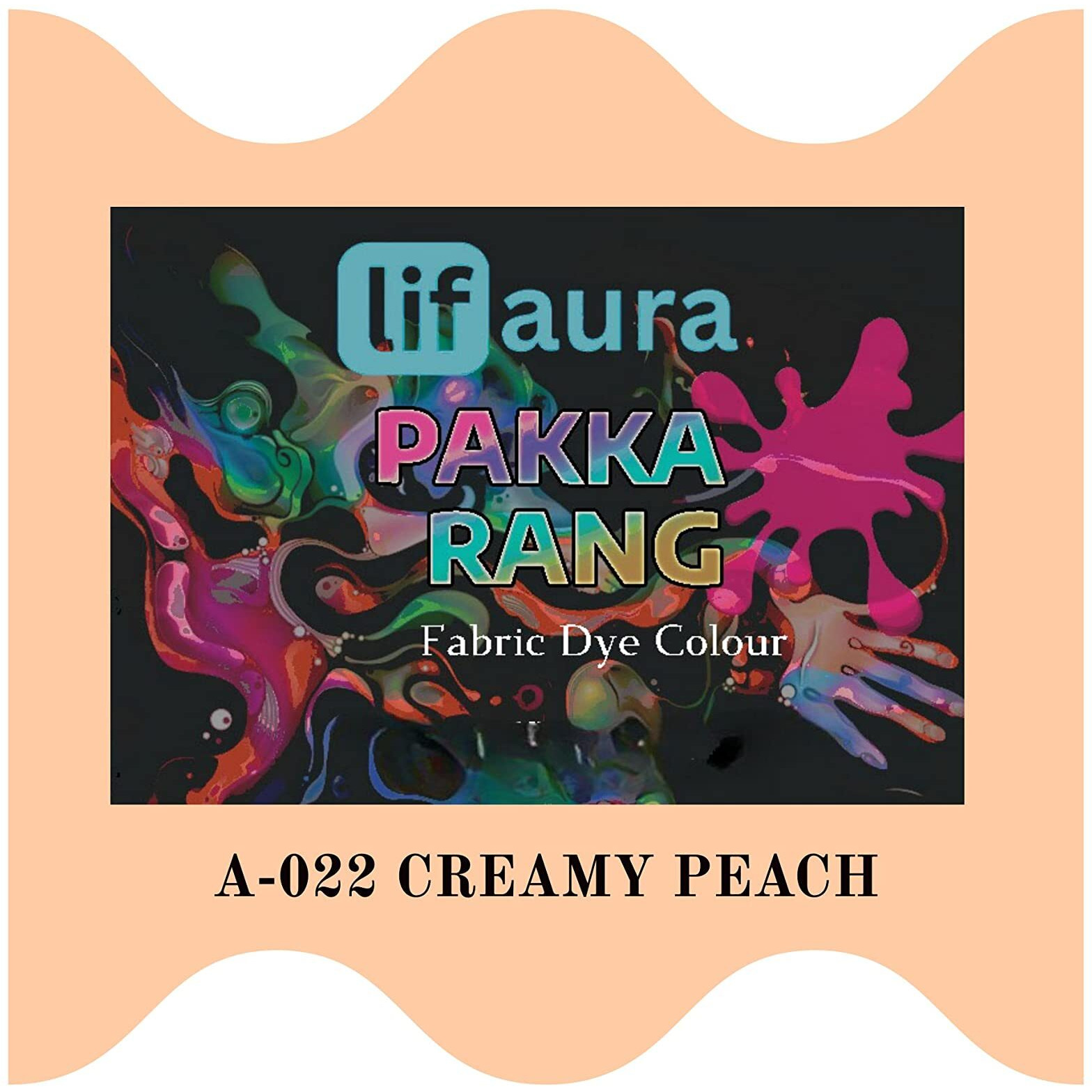 Prokart Lifaura Pakka Rang Kit Fabric Dye Includes Pack Of 5 Sachets (5G Each 25G Pack) 30G Dyfixer, 2Pair Gloves And 5 Rubber Band Shadea-22 Creamy Peach