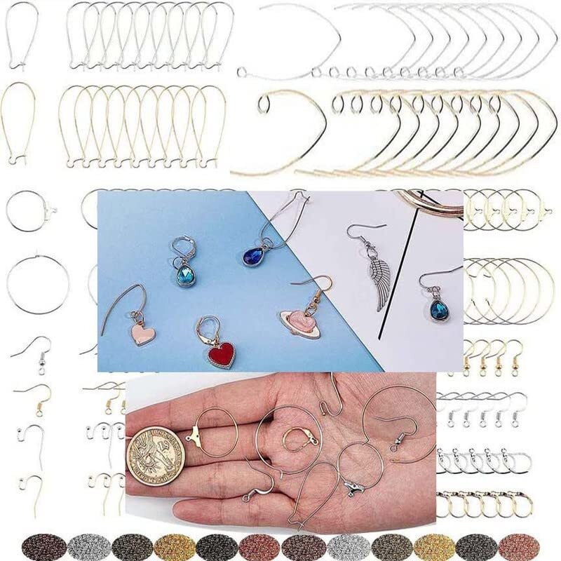 Diy Crafts 200 Pcs, Gold, Kidney Ear Wires Lever Back Beading Hoop Earring Findings Fish French Earring Hook Earwire For Diy Dangle Earrings Jewelry Making Hypoallerge(200 Pcs, Gold)