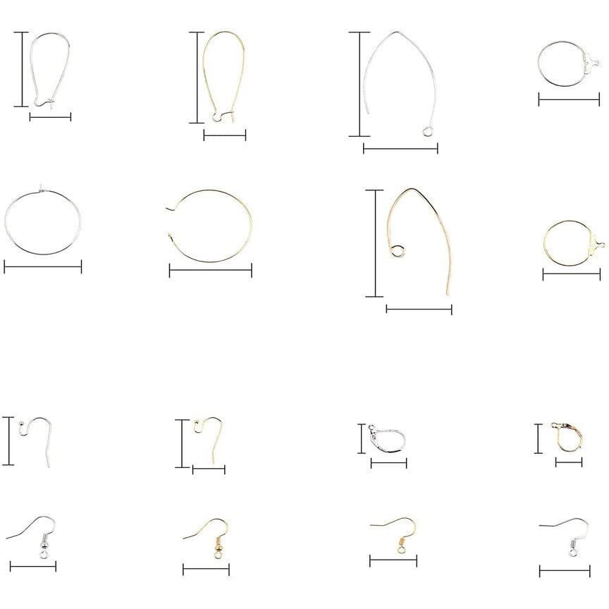 Diy Crafts 200 Pcs, Gold, Kidney Ear Wires Lever Back Beading Hoop Earring Findings Fish French Earring Hook Earwire For Diy Dangle Earrings Jewelry Making Hypoallerge(200 Pcs, Gold)