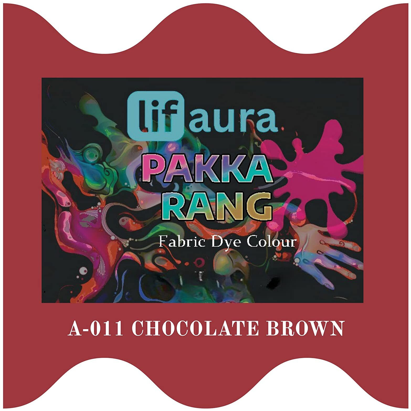 Prokart Lifaura Pakka Rang Kit Fabric Dye Includes Pack Of 5 Sachets (5G Each 25G Pack) 30G Dyfixer, 2Pair Gloves And 5 Rubber Band Pack Of 5 Sachets Shadea-11 Chocolate Brown